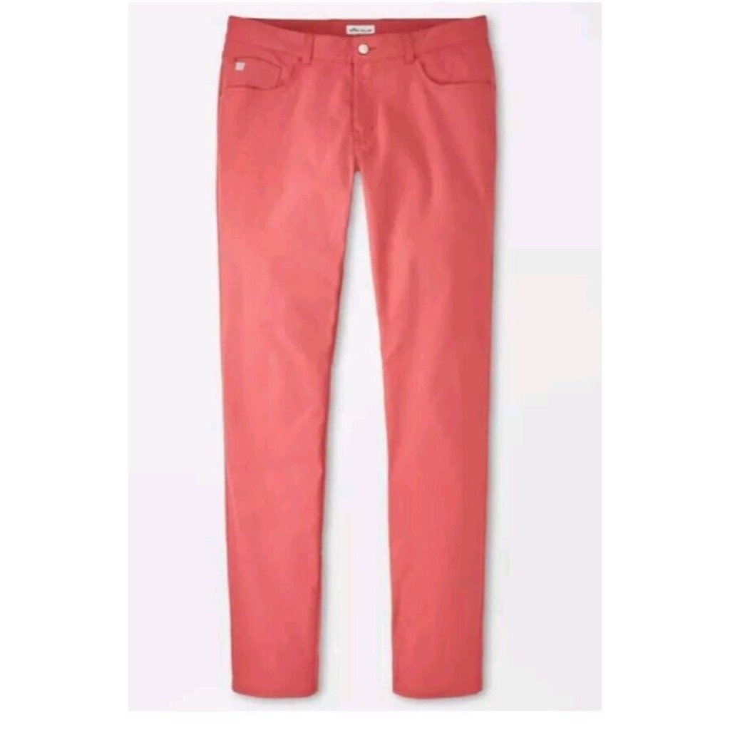 Peter Millar Crown Sport 5 Pocket Eb66 Performance Pants Cape Red 32x34 Nwt